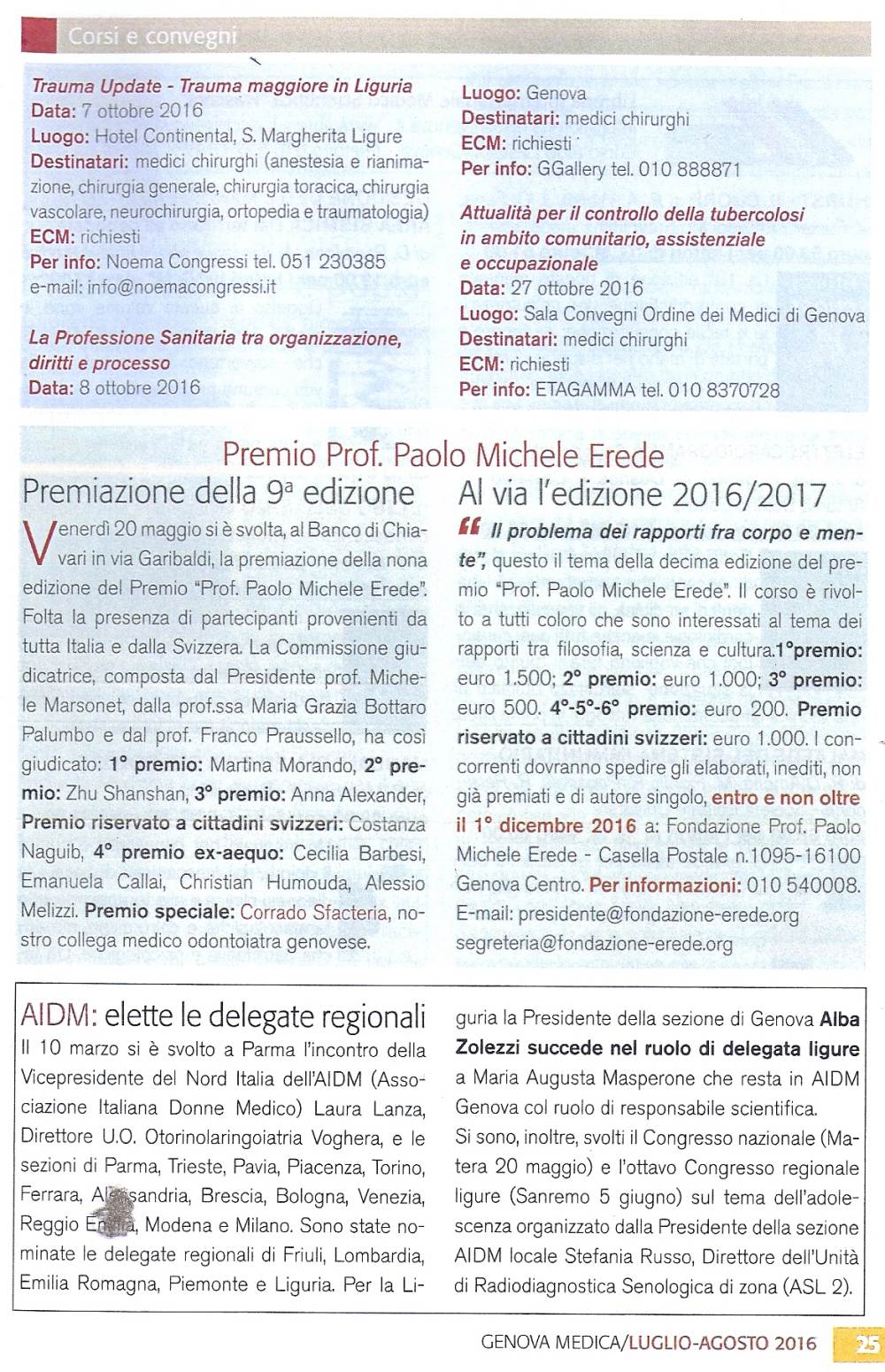 GENOVA MEDICA - Luglio-Agosto 2017